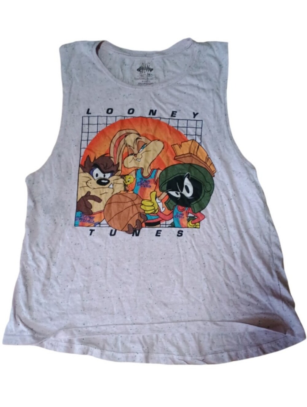 Looney Tunes White Kids Graphic Basketball Tank Top